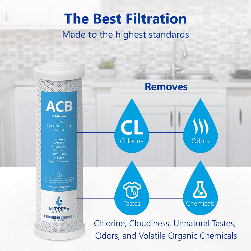 50 Pack 5 Micron Carbon Block Water Filter K395211