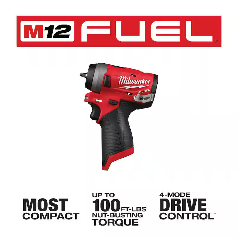 12V Brushless Cordless 1/4 in. and 1/2 in. Impact Wrenches with two 3.0 Ah Batteries P4712