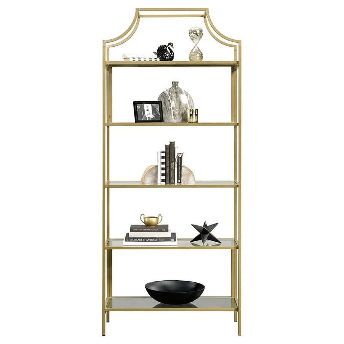 5 Shelf Metal Framed Bookcase Set of 2 X3331