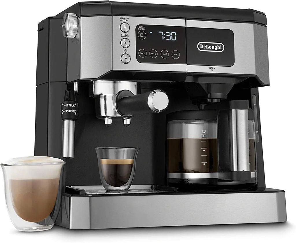 Combination Coffee Maker & Espresso Machine with Milk Frother and Glass Coffee Pot R264