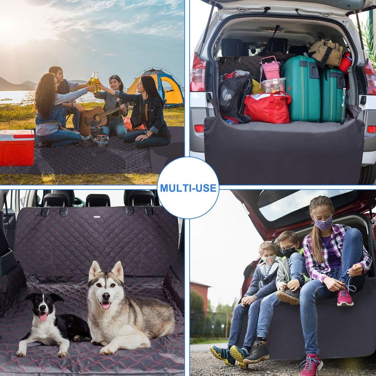 Waterproof Nonslip SUV Cargo Liner with Bumper Flap L599274