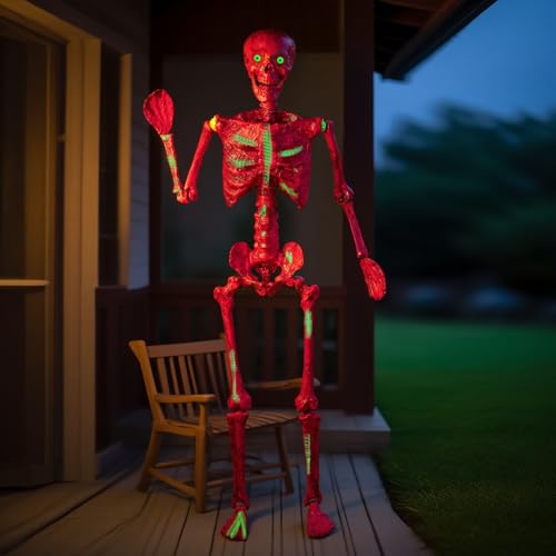 5.4Ft Posable Skeleton with Glowing Eyes P2440