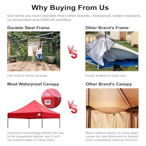 White 10x10 Pop Up Canopy Tent with Sidewalls U5937