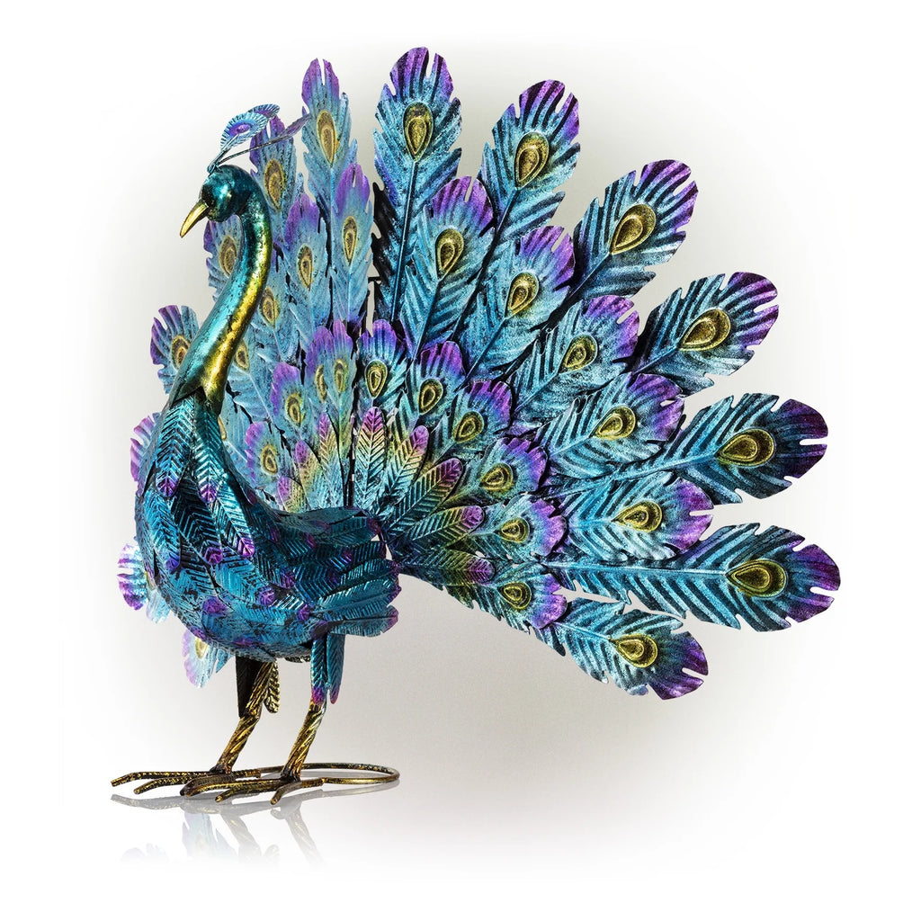 22" Peacock Garden Statue J585