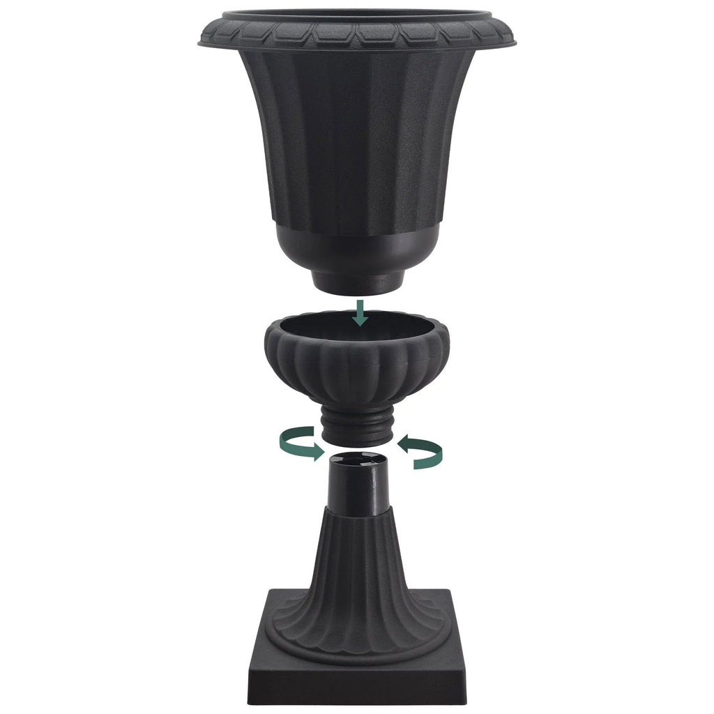 Black Plastic Urn Pack of 2 Q404