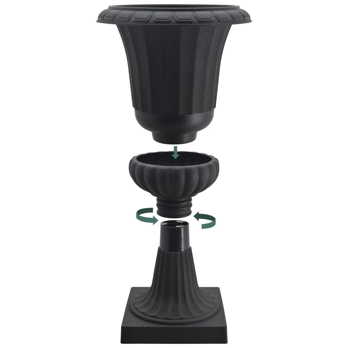 Black Plastic Urn Pack of 2 Q404