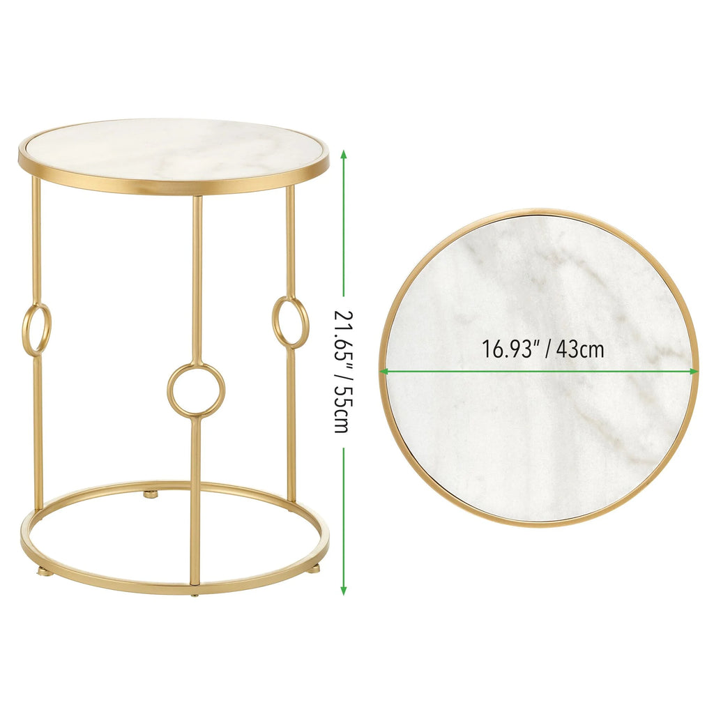 Round Side/End Table with Decorative Legs N41919