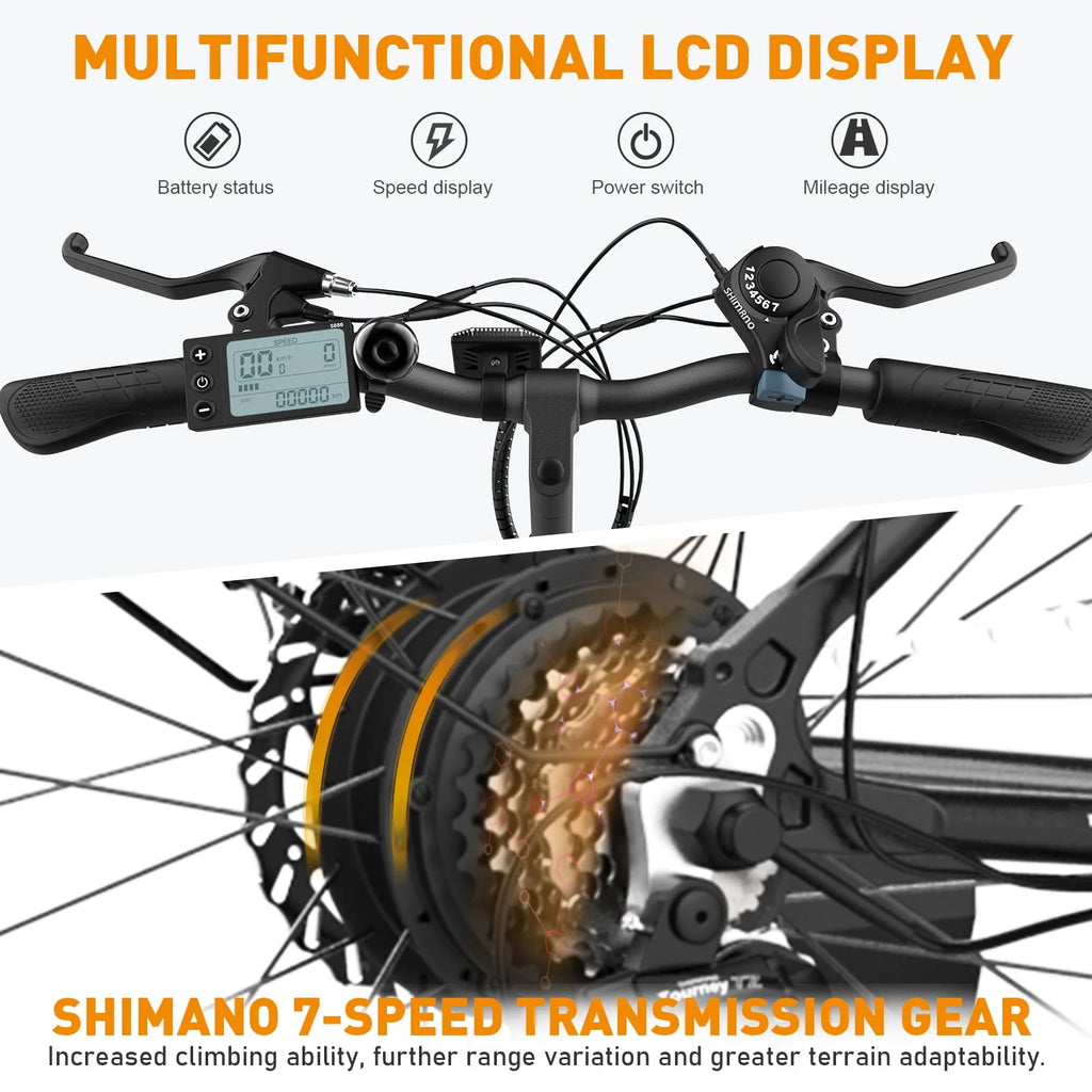 500W 36V 11.2AH Removable Battery Electric Bike V4575