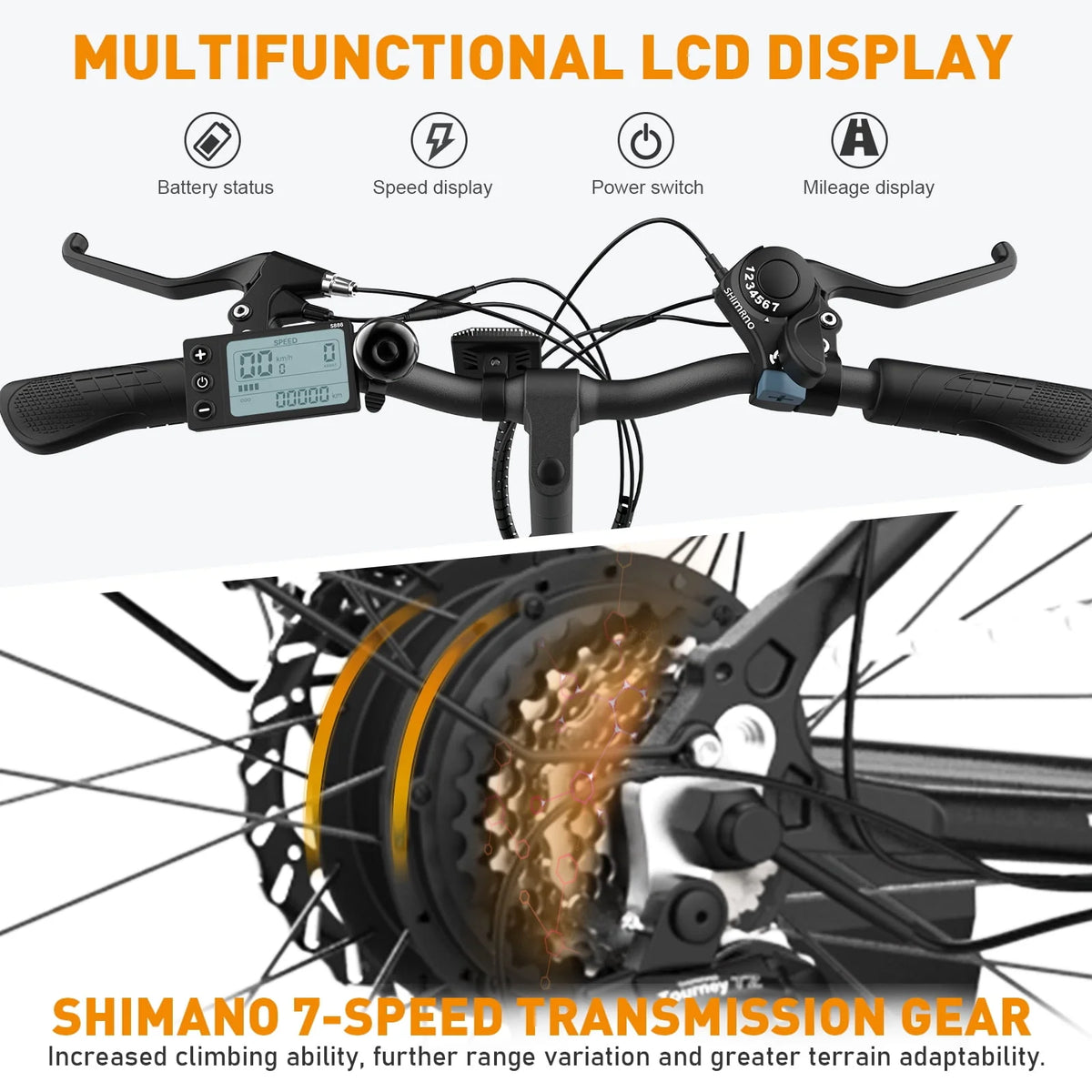 500W 36V 11.2AH Removable Battery Electric Bike V4575