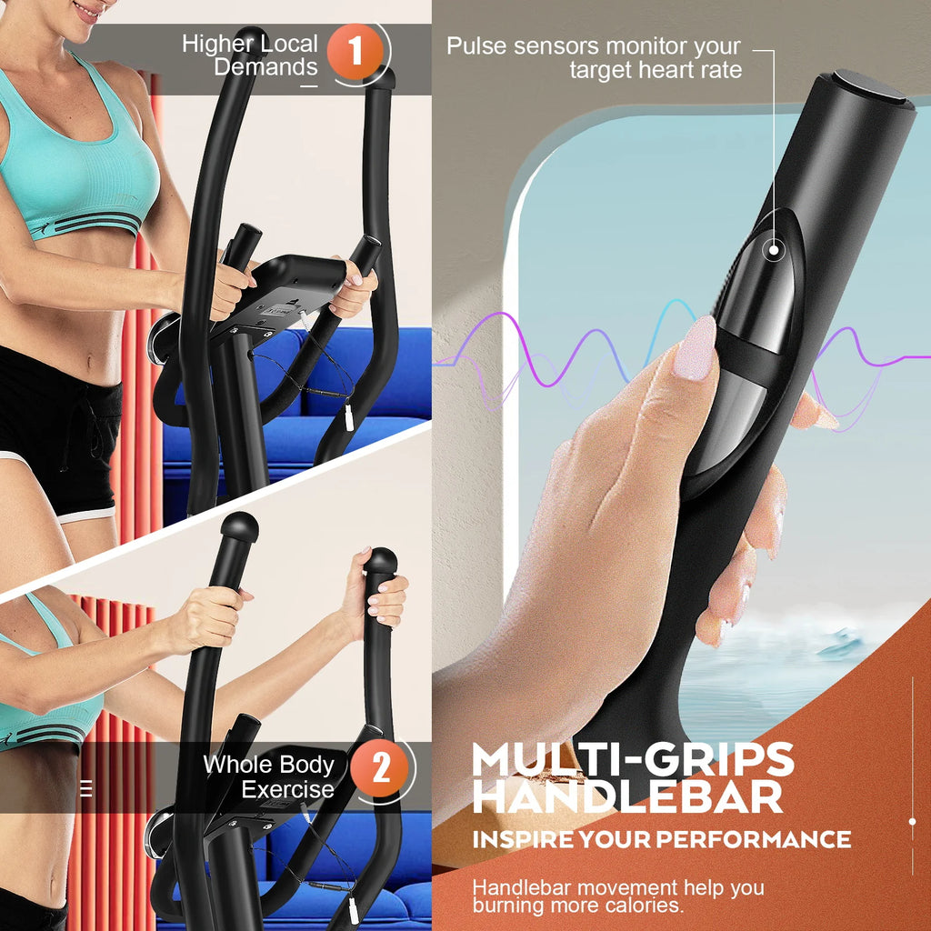 Elliptical Machine with 10 Levels Magnetic Resistance & LCD Display D4645