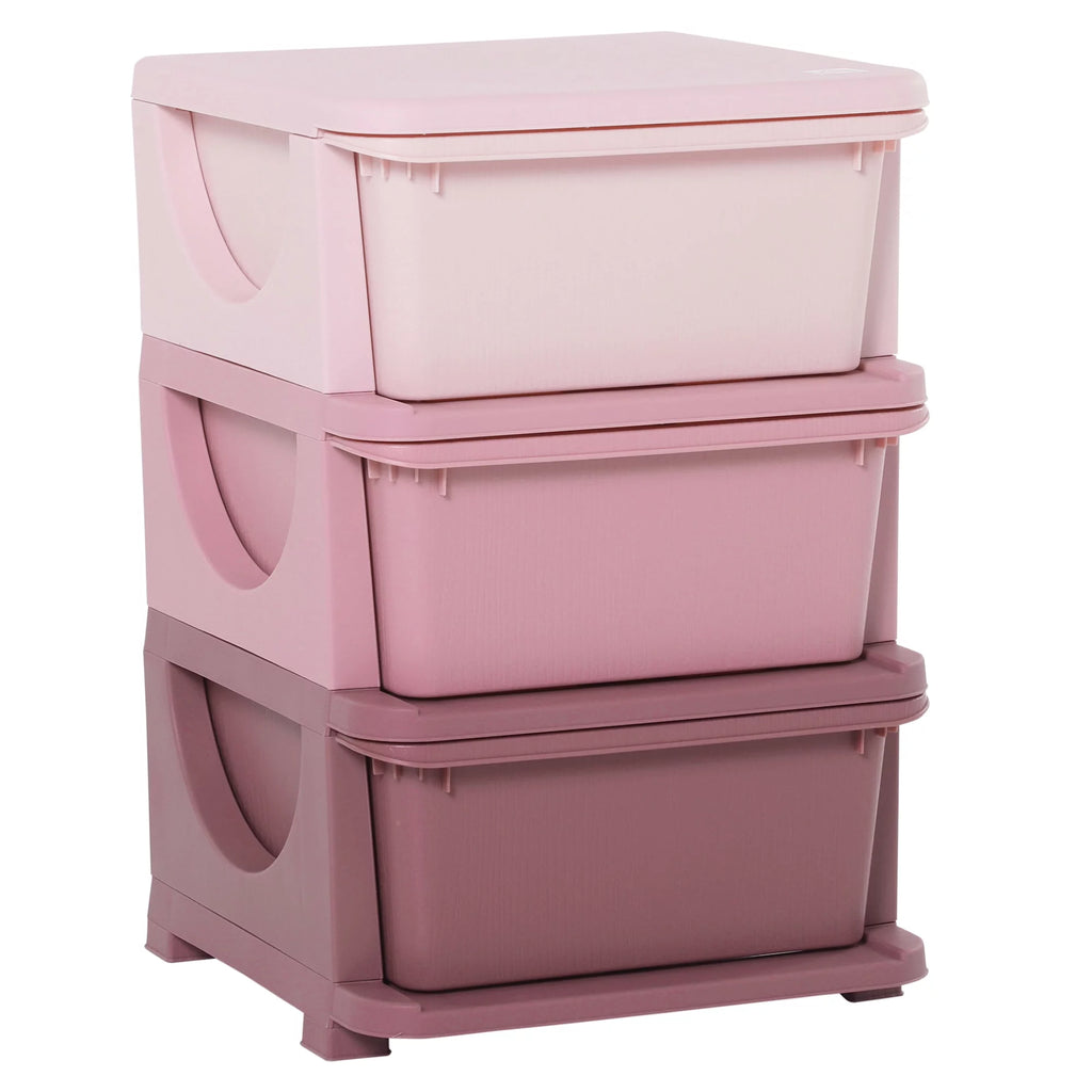 Blue 3 Tier Kids Storage Unit Dresser Tower G66025