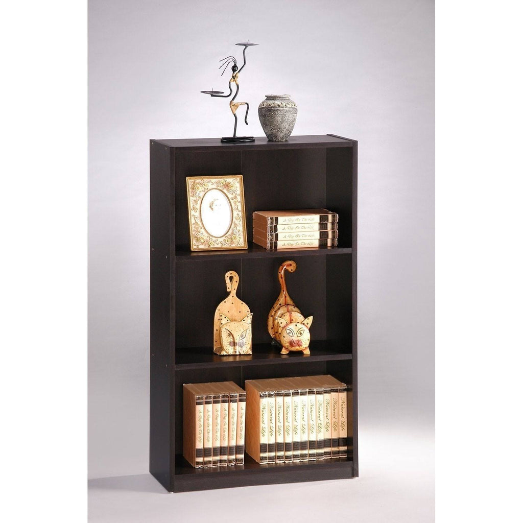 Espresso 3-Tier Bookcase Storage Shelves W5960