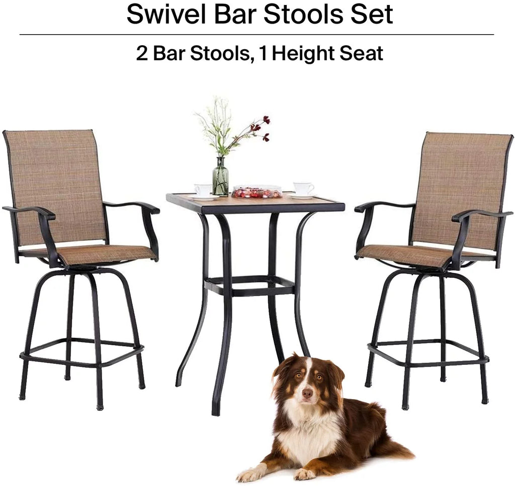 3 Piece Porch Furniture Set with Glass Table C53296