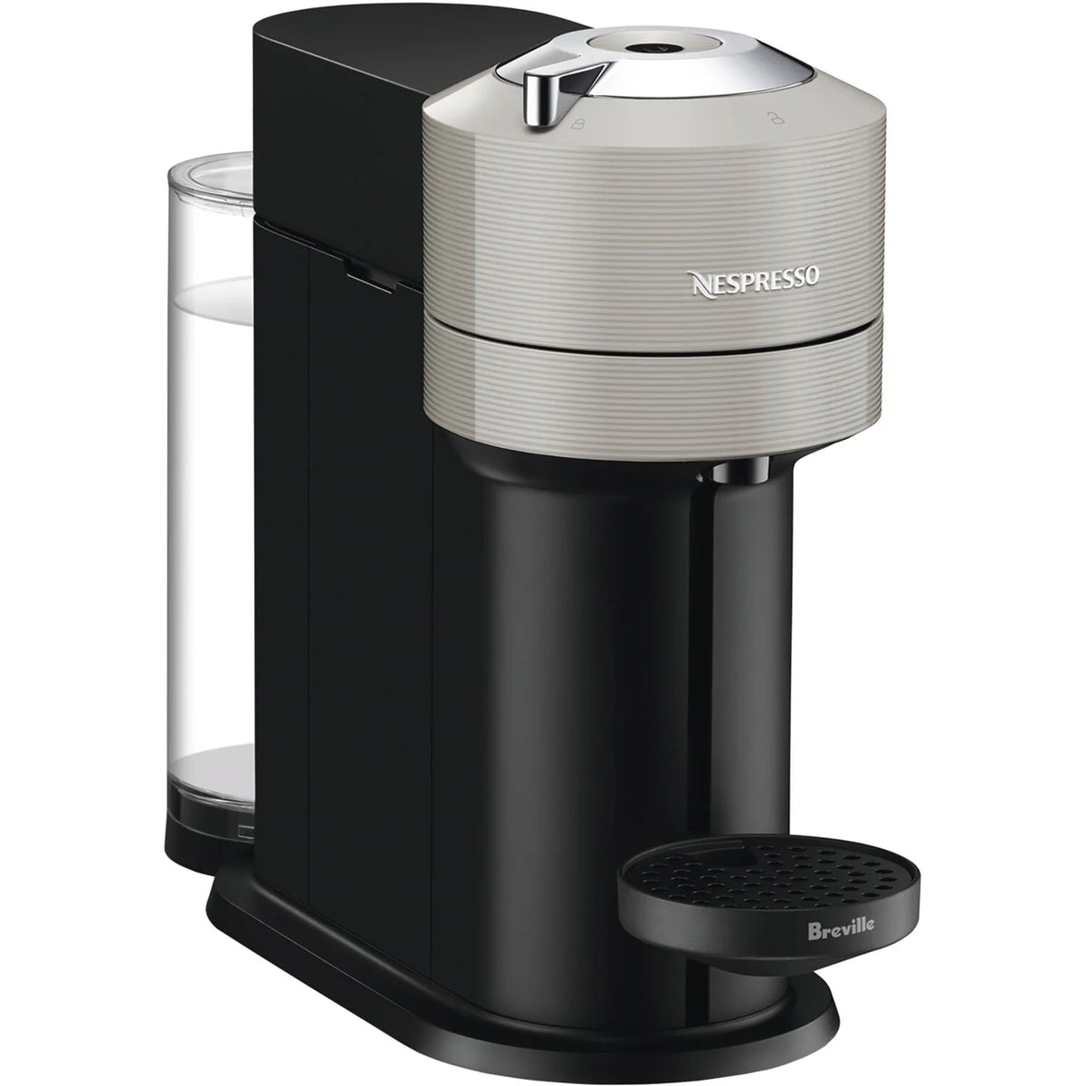 Light Gray Coffee and Espresso Maker with Black Milk Frother B919791
