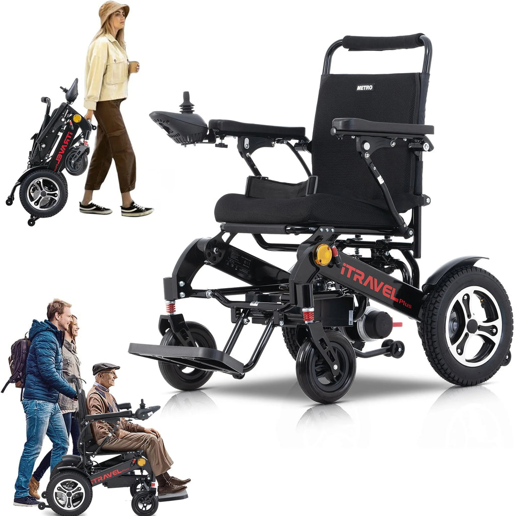 Lightweight Portable Folding Electric Wheelchair with Gel Seat Cushion K58616