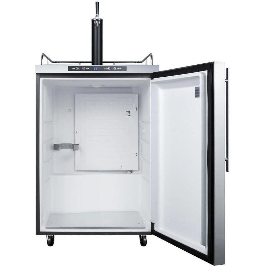 24" Stainless Steel Outdoor Beer Dispenser with Single Tap S5340