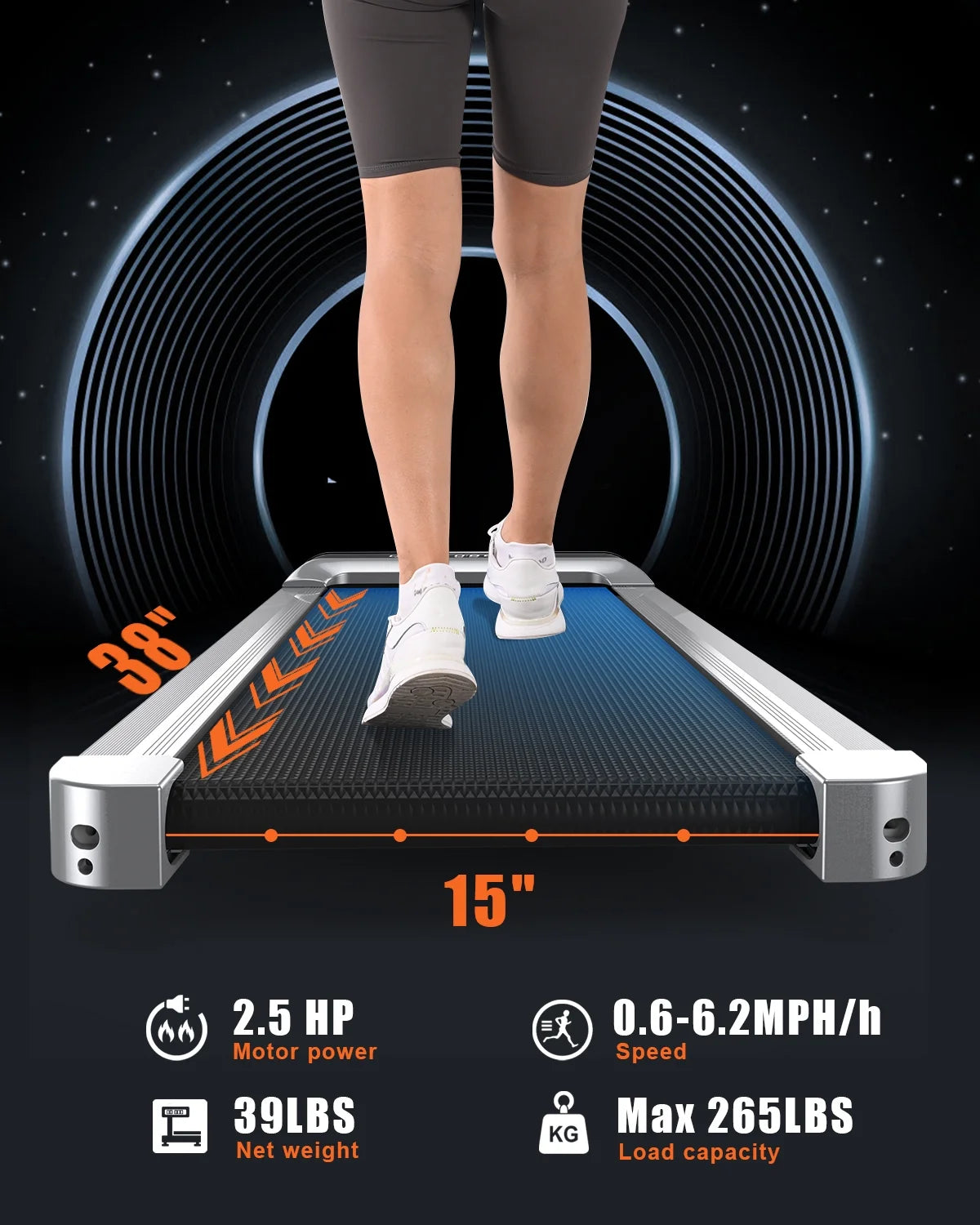 2.5HP Portable Under Desk Treadmill B370269