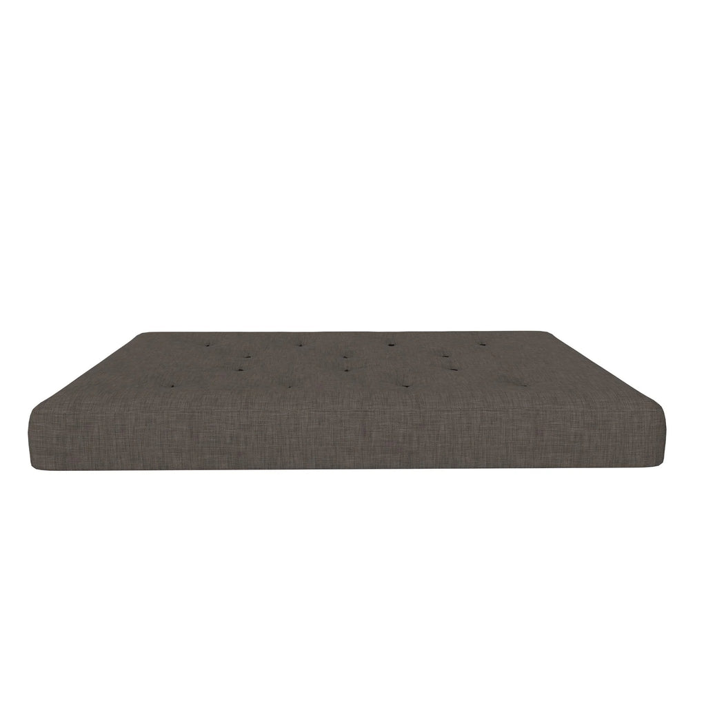 Full True Black Polyester Linen Futon Mattress F2365