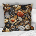 Black Boho Printed Throw Pillow I524889