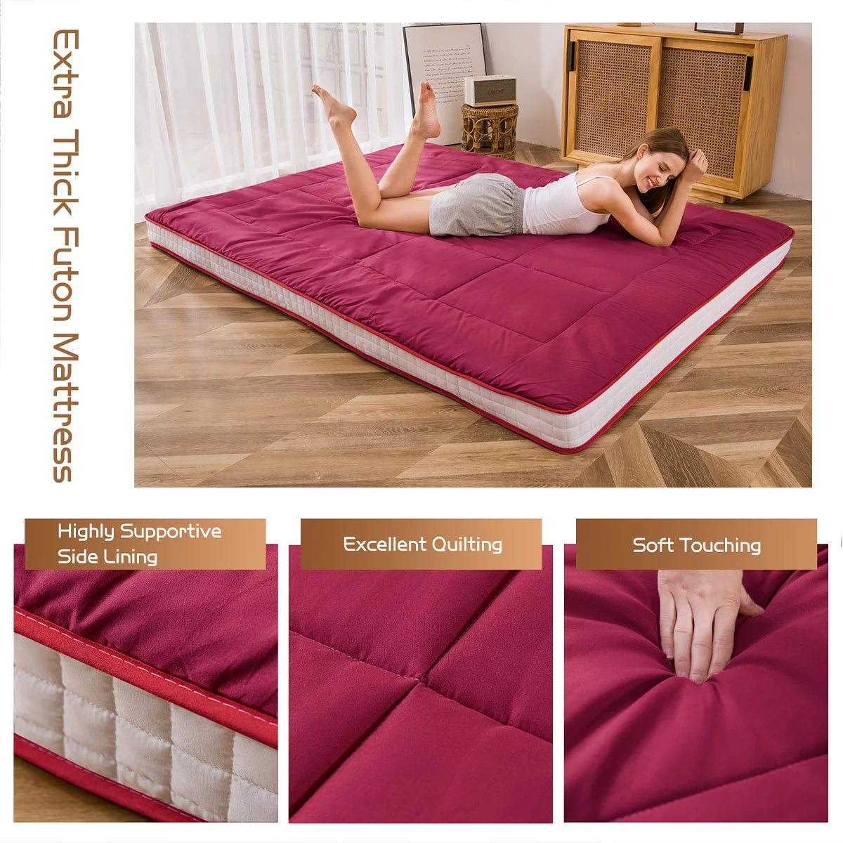 Futon Mattress Dark Grey Twin M483294