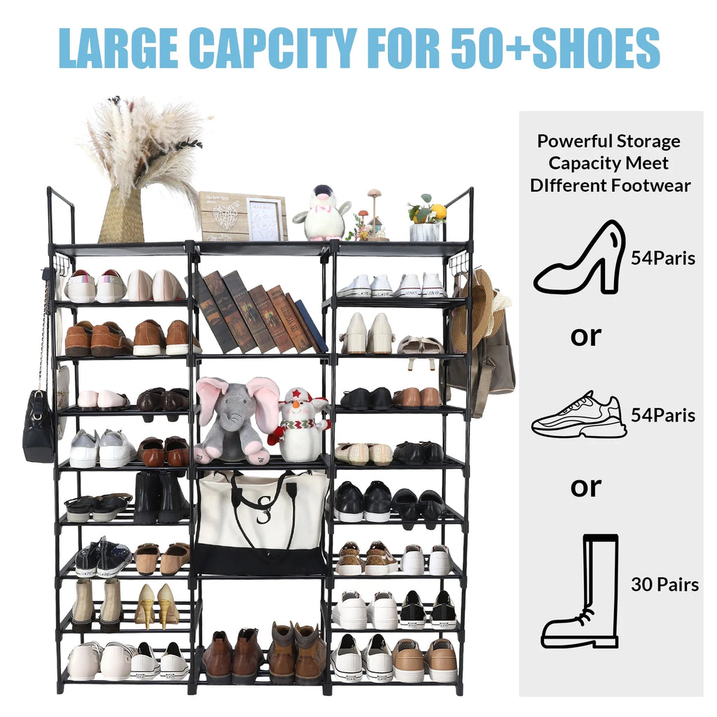 9 Tiers Metal Shoe Rack Organizer O18359