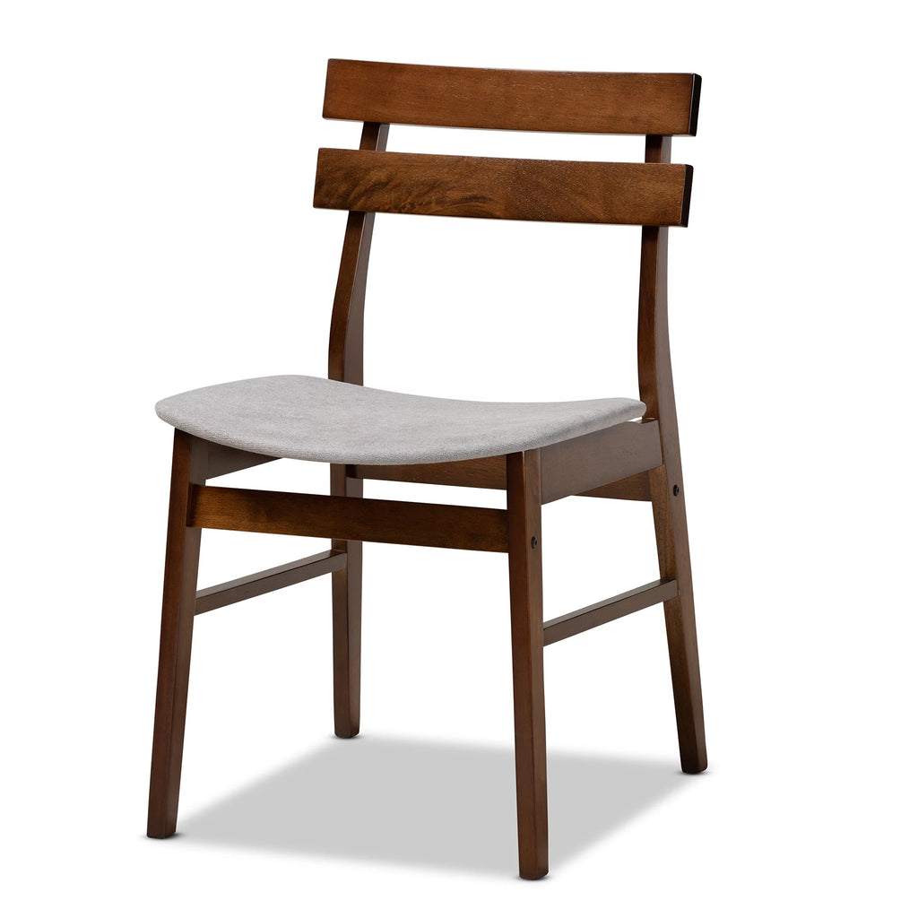 Light Grey Fabric Upholstered 4-Piece Dining Chair Set P16869