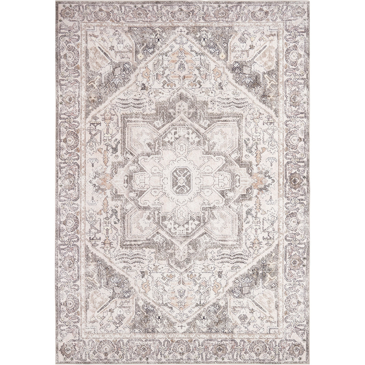 5' x 7' Washable Brown Area Rugs Non-slip A47490
