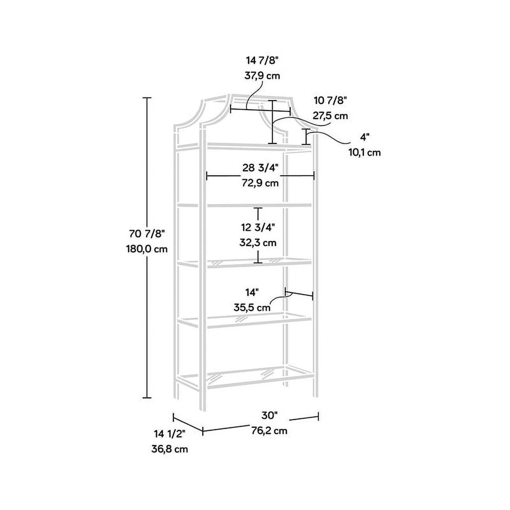 5 Shelf Metal Framed Bookcase Set of 2 X3331