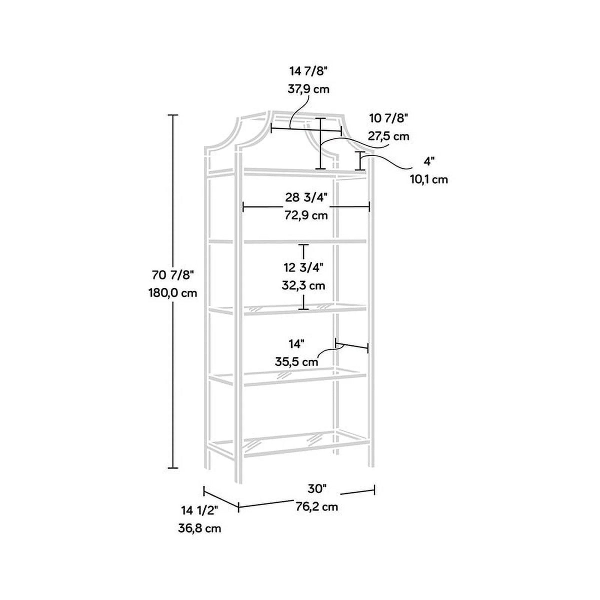 5 Shelf Metal Framed Bookcase Set of 2 X3331