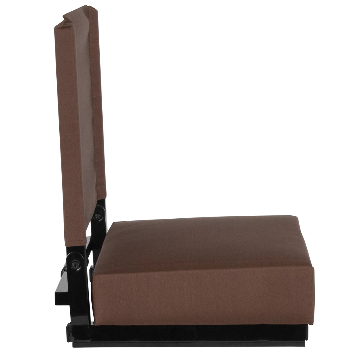 Set of 2 500 lb. Rated Lightweight Stadium Chair with Ultra-Padded Seat, Brown C491939
