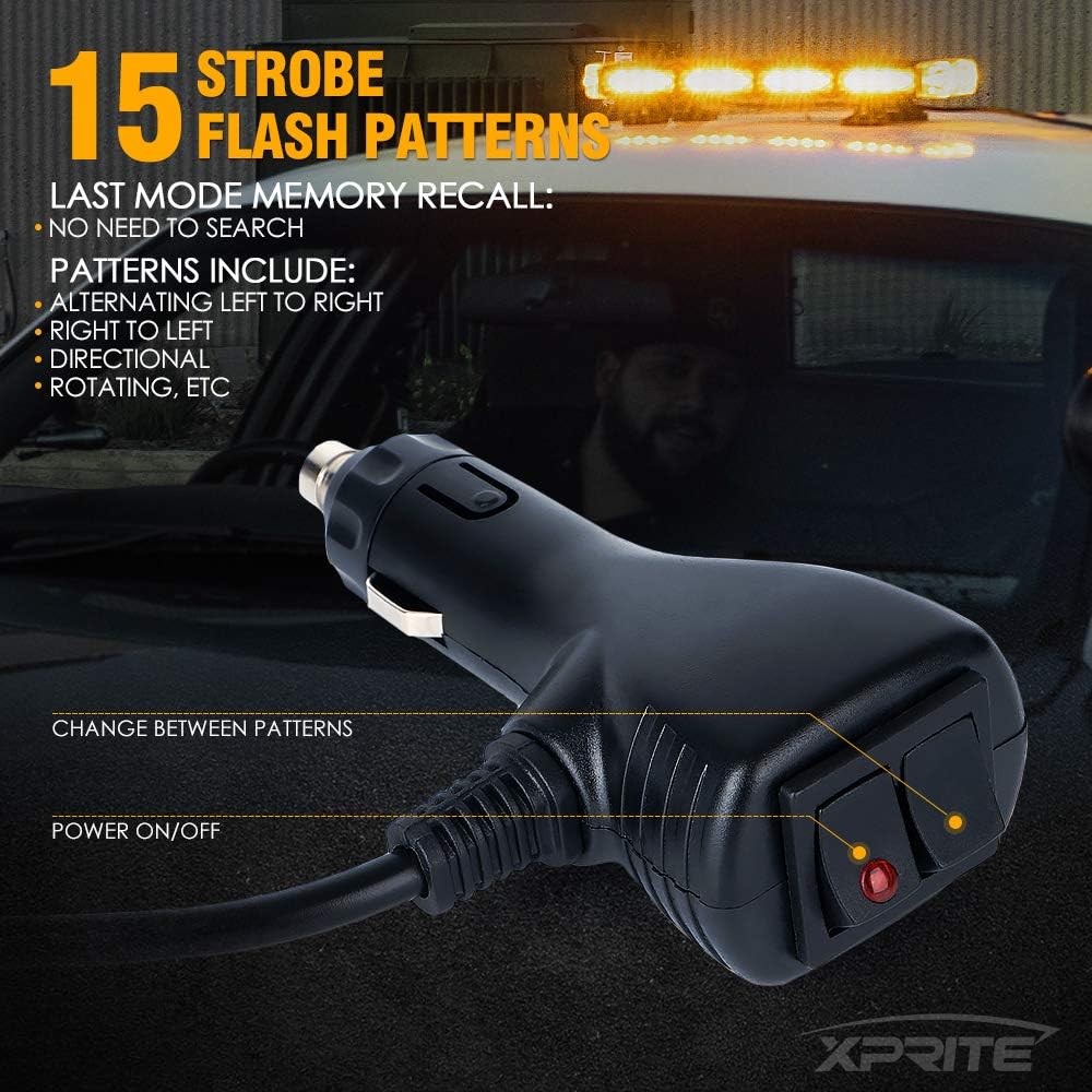 21 Inch Amber LED Rooftop Strobe Light Bar B43027