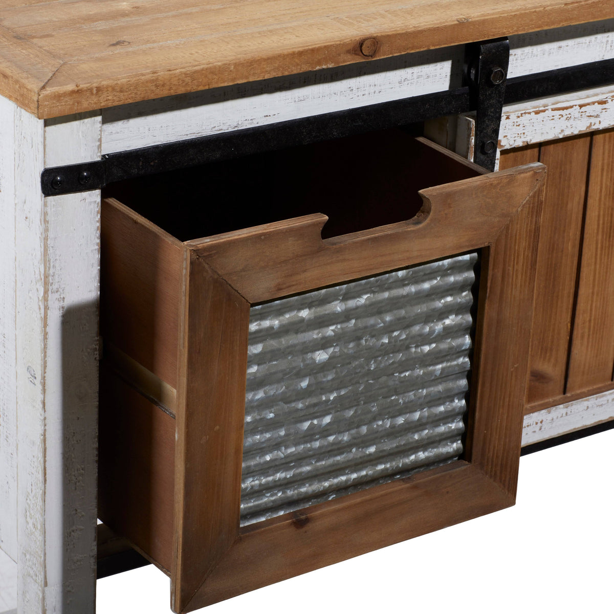 Wood and Metal Console Cabinet Y1364
