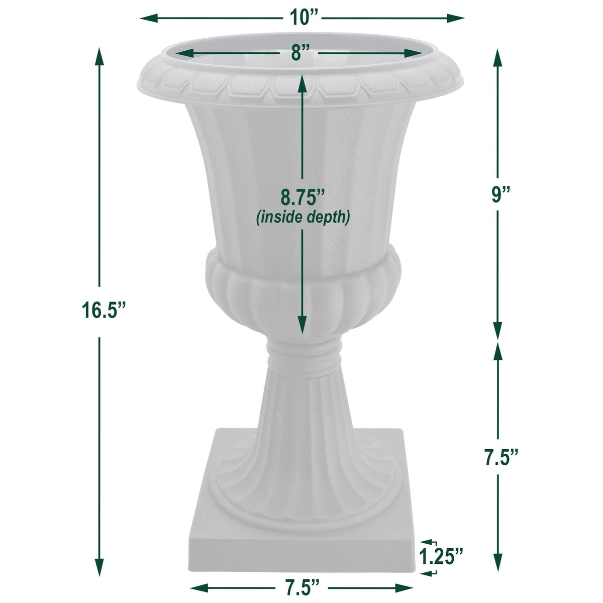 Black Plastic Urn Pack of 2 Q404