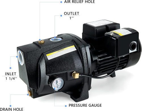 1/2 HP Cast Iron Shallow Well Jet Pump U3125