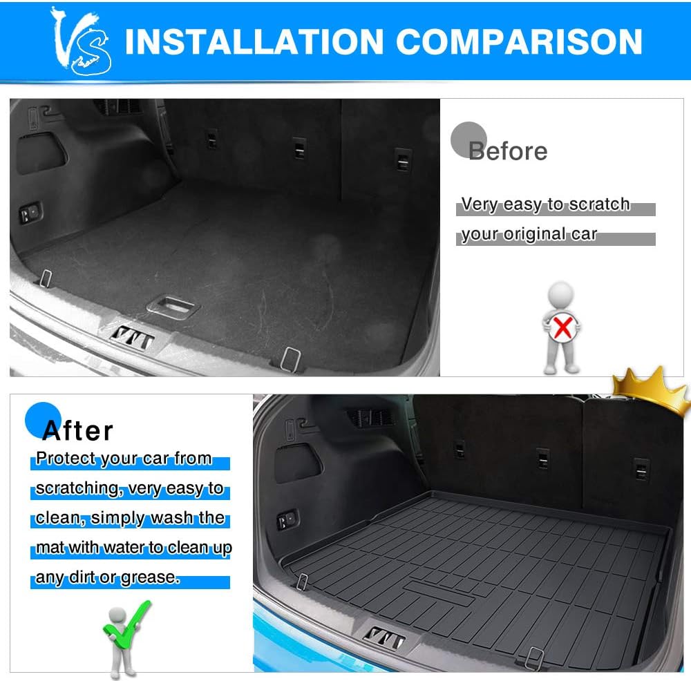Custom Fit Cargo Liner Trunk Mat Pack of 2 D949