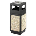 Black 15-Gallon Panel Trash Can I32278