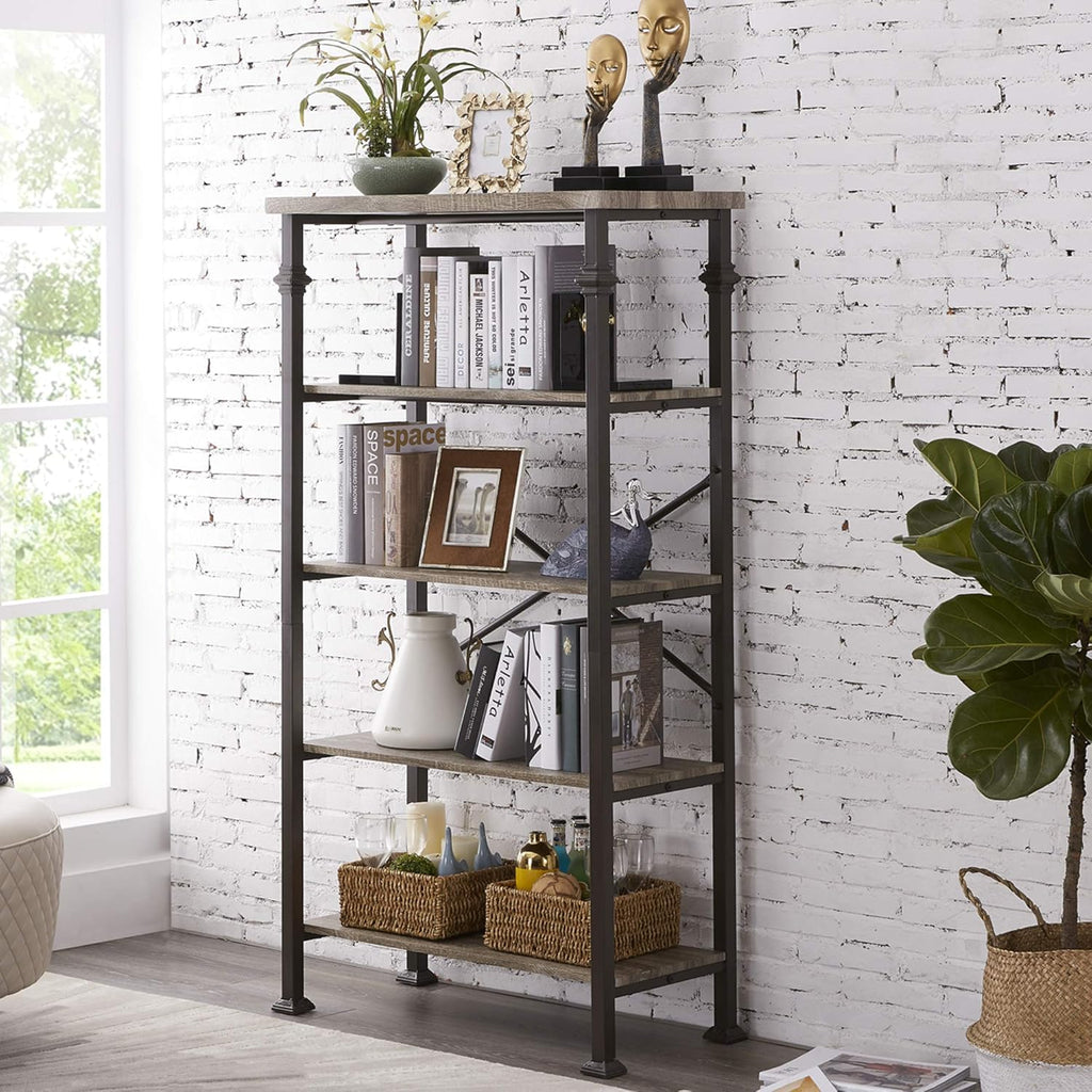 3-Tier Grey Oak Bookshelf J8326