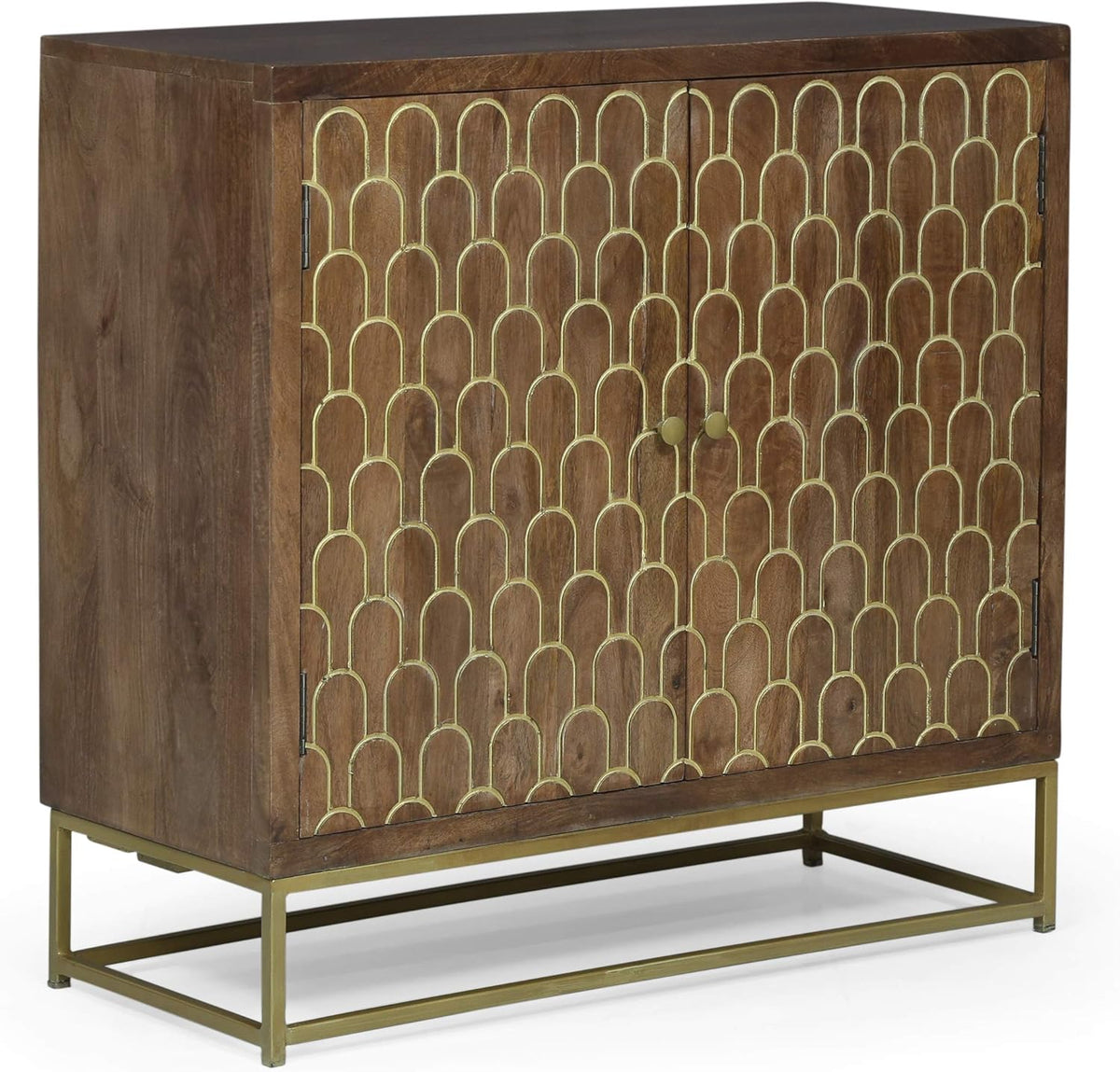 Walnut 2 Door Wooden Cabinet G160