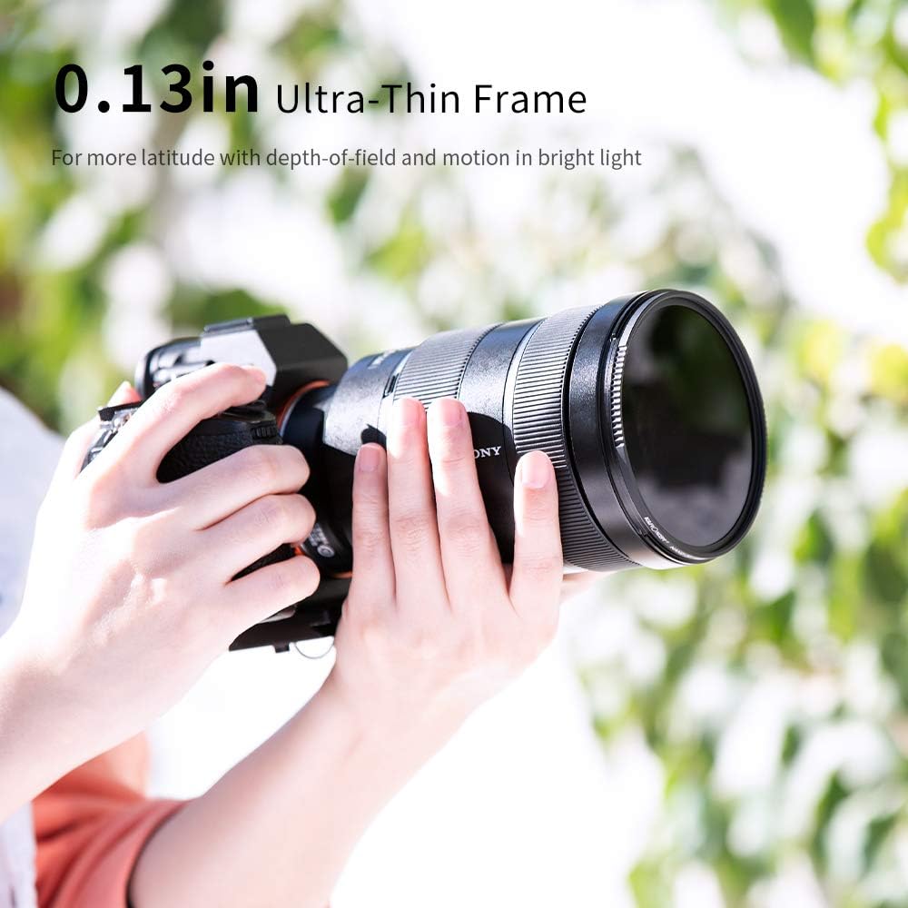 77mm Fixed ND Lens Filter Kit, ND4 ND8 ND64 ND1000 Filter Set with 4-Filter Pouch C519079