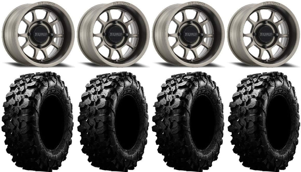 15 Grey Wheels 32 Carnivore Tires 4x156 Bolt Pattern 12mmx1.25 Lug Kit W738