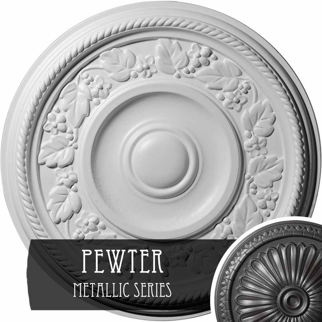 Hand-Painted Pewter Ceiling Medallion X744