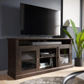 60 Inch Electric Fireplace TV Stand with Open Storage Shelves & Cabinets U5606