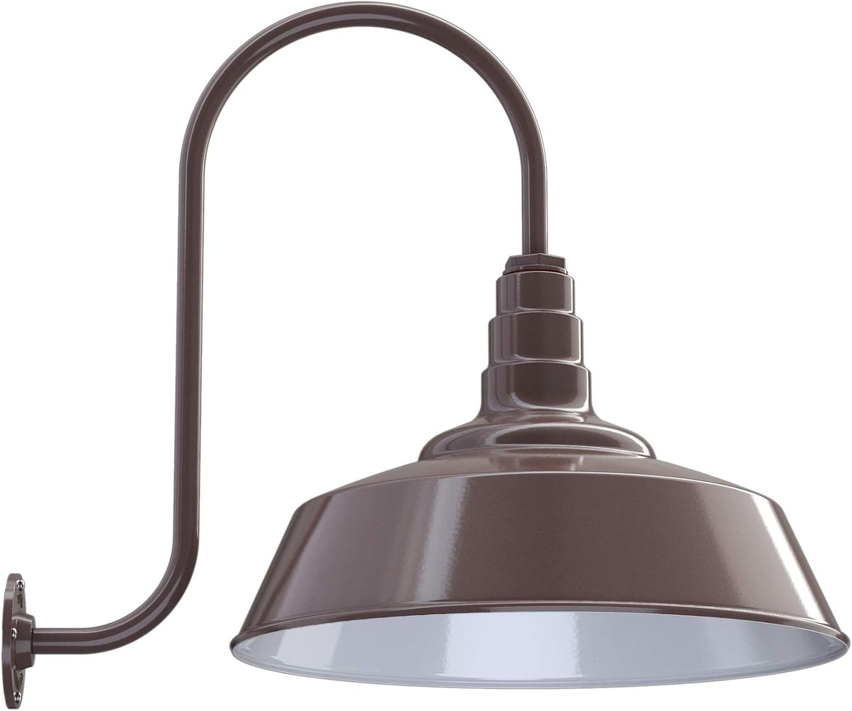 20 inch Dome Gooseneck Outdoor Wall Mounted Barn Light D88526