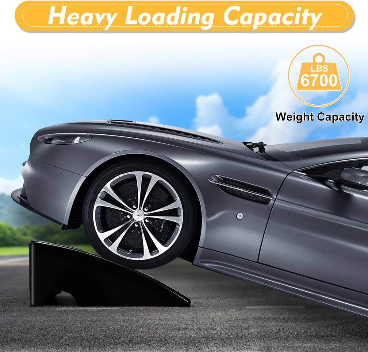 2PCS Rubber Car Curb Ramps E35122