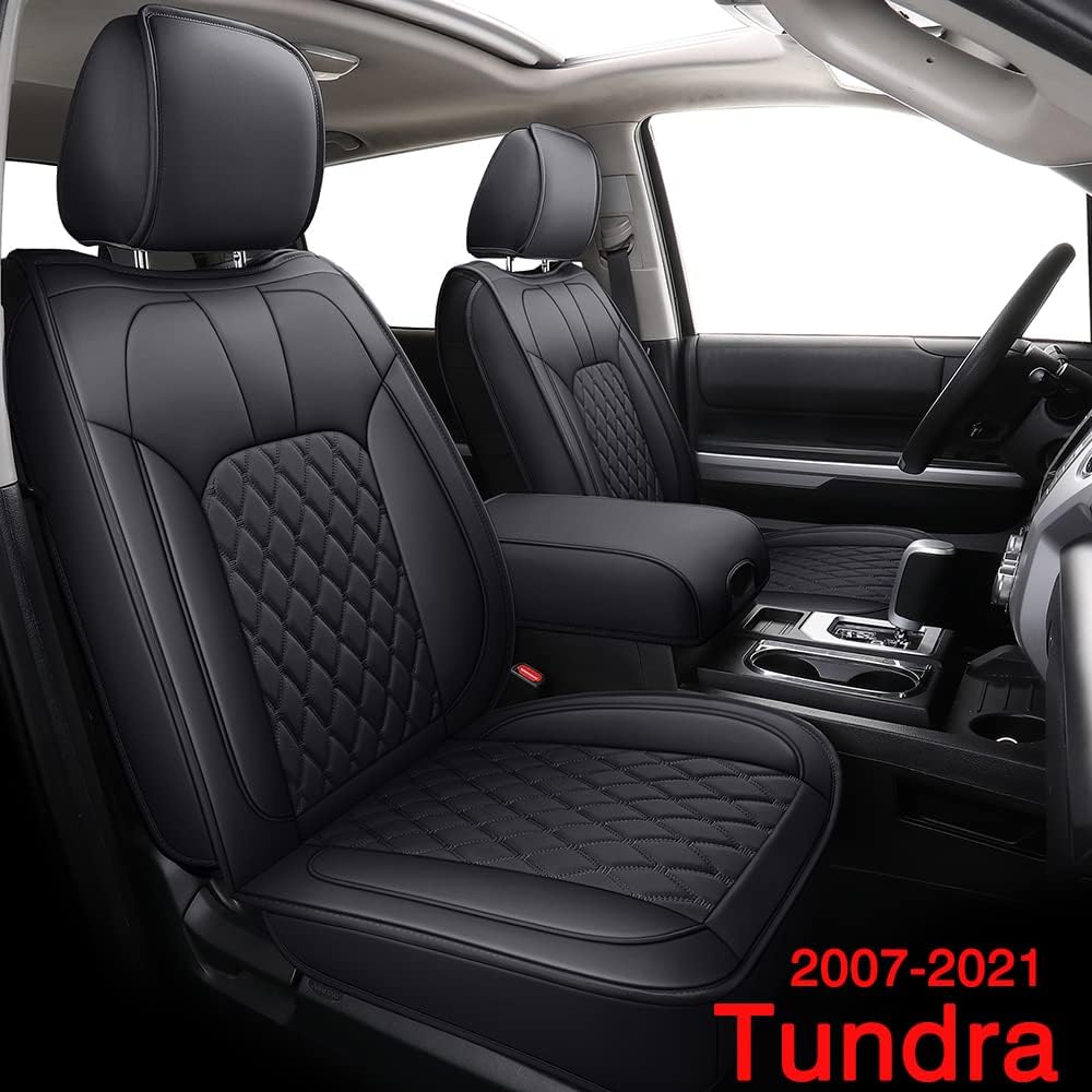 Black Water Proof Faux Leather Rear Seat Covers V93912