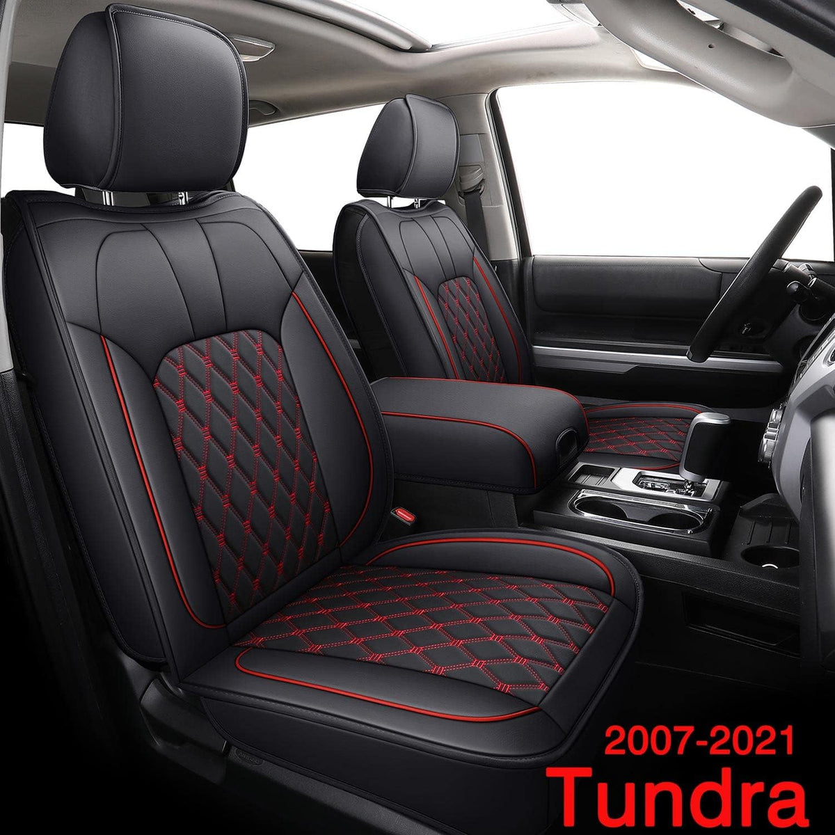 Black Water Proof Faux Leather Rear Seat Covers V93912