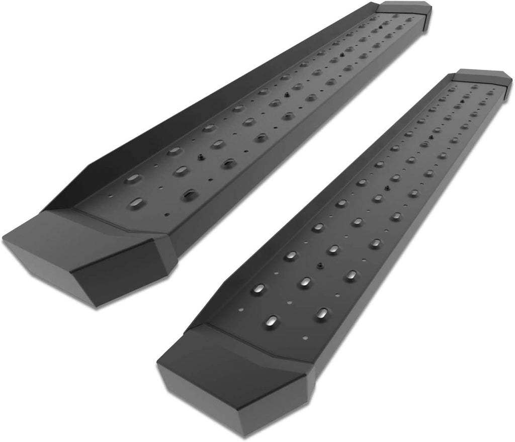 Black Steel Running Boards 2pcs E464