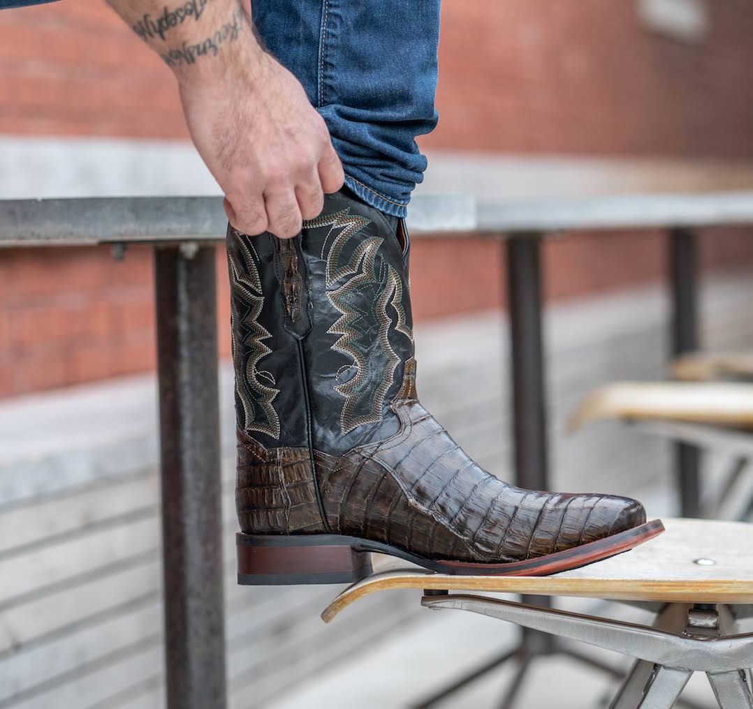 Brown Caiman Boots L777