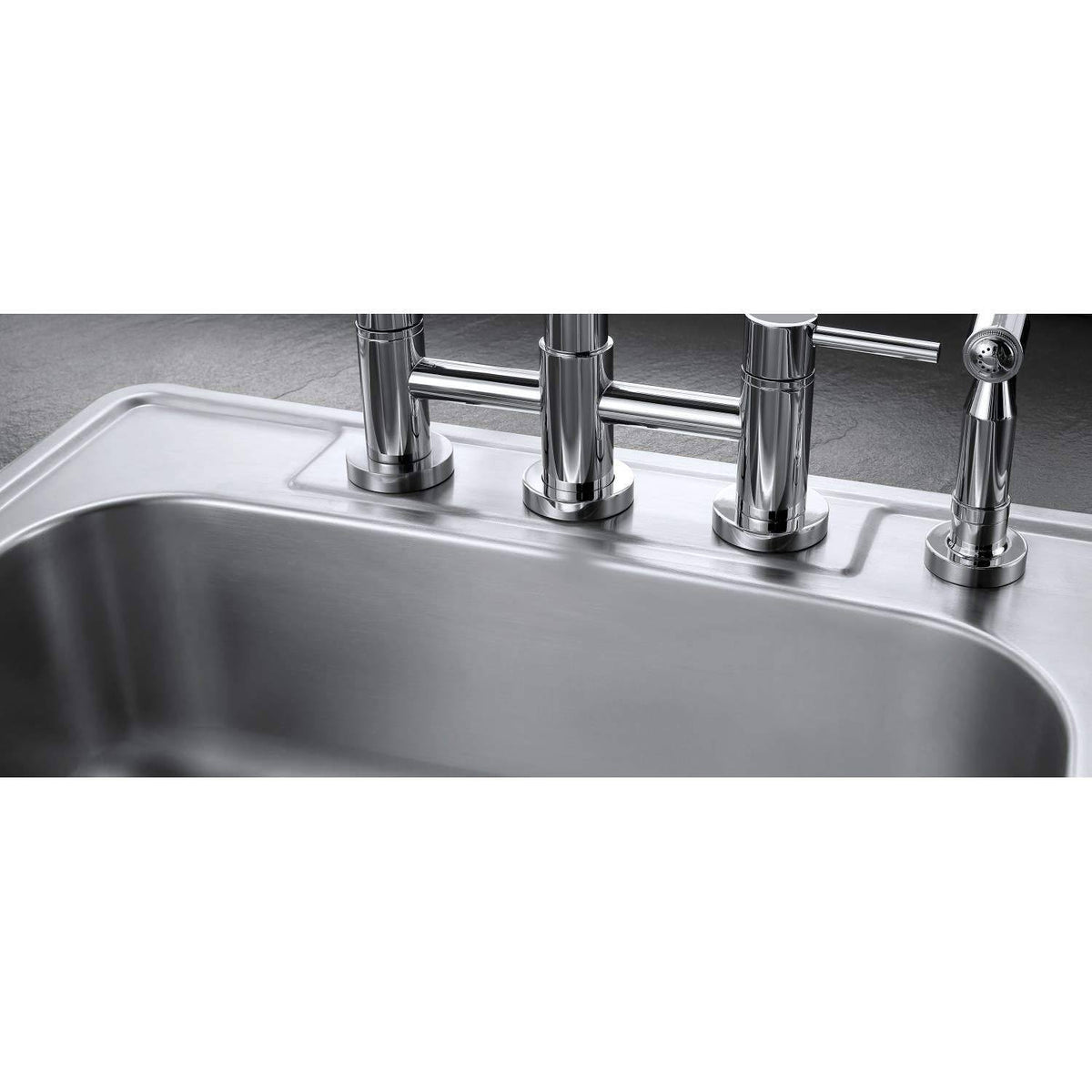 Brushed Nickel Double Bowl Kitchen Sink O181804