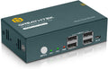 Displayport KVM Switch Dual Monitor 4K@60Hz 4 USB 2.0 Ports L974